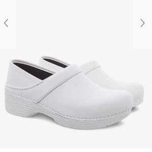 White lightweight Dansko clogs 38